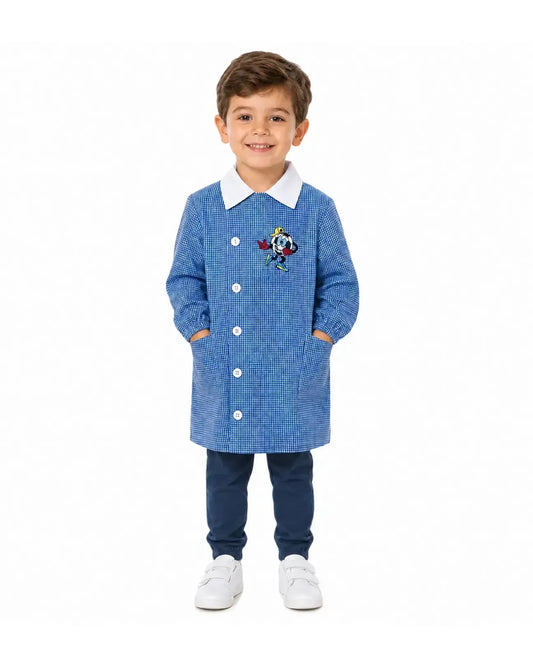 Grembiule asilo bambino con abbottonatura laterale Ambrosino ricamo Calcio R501