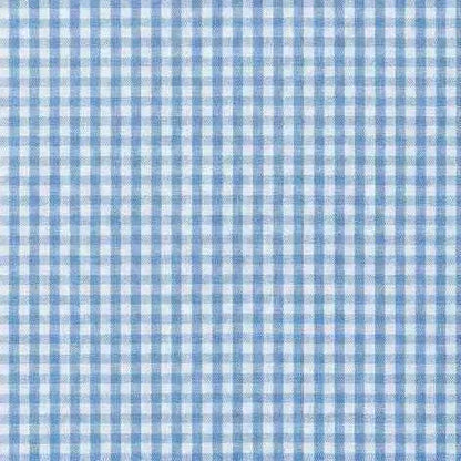 Grembiule asilo quadretti azzurri bambino con abbottonatura laterale Siggi ricamo Car 3888