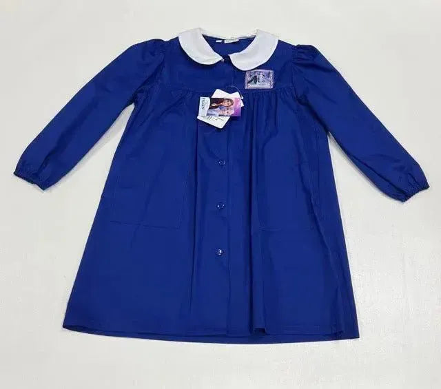 Grembiule scuola elementare Blu bambina Disney ricamo Frozen Made in Italy G202