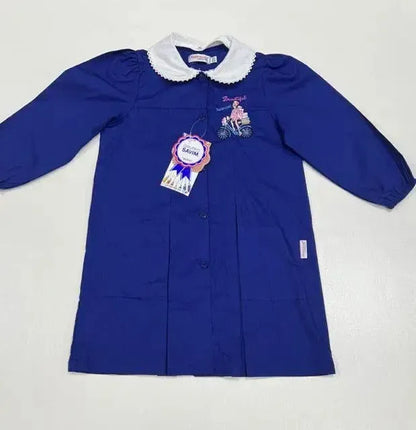Grembiule scuola elementare bambina Ambrosino Made in Italy ricamo Beautiful O106