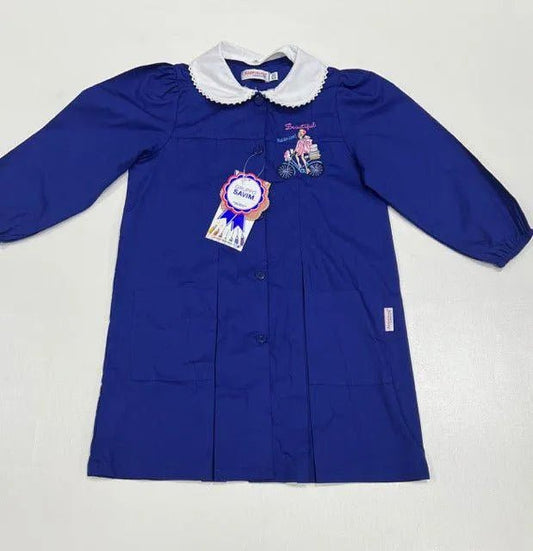Grembiule scuola elementare bambina Ambrosino Made in Italy ricamo Beautiful O106