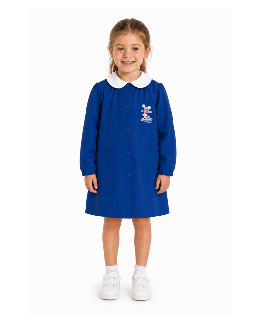 Grembiule scuola elementare bambina Ambrosino Made in Italy ricamo Cheerleader Q107