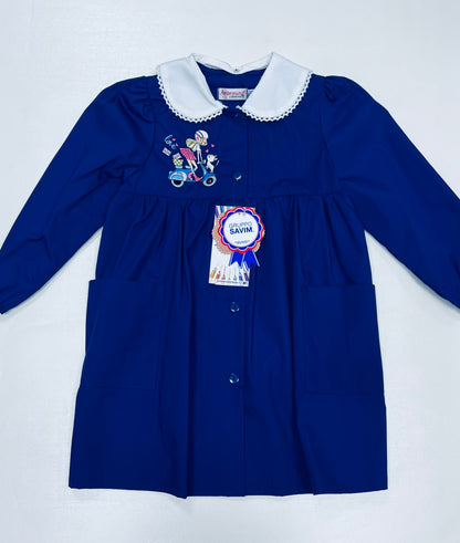Grembiule scuola elementare bambina Ambrosino Made in Italy ricamo Love R104