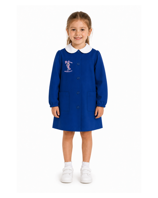 Grembiule scuola elementare bambina Ambrosino Made in Italy ricamo Principessa della scuola Q106