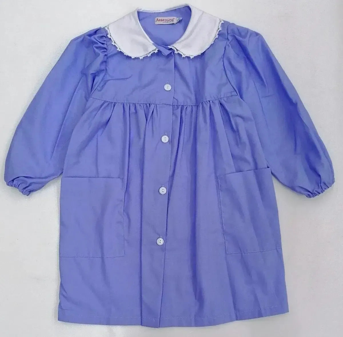 Grembiule scuola elementare bambina Ambrosino Made in Italy senza ricamo L100