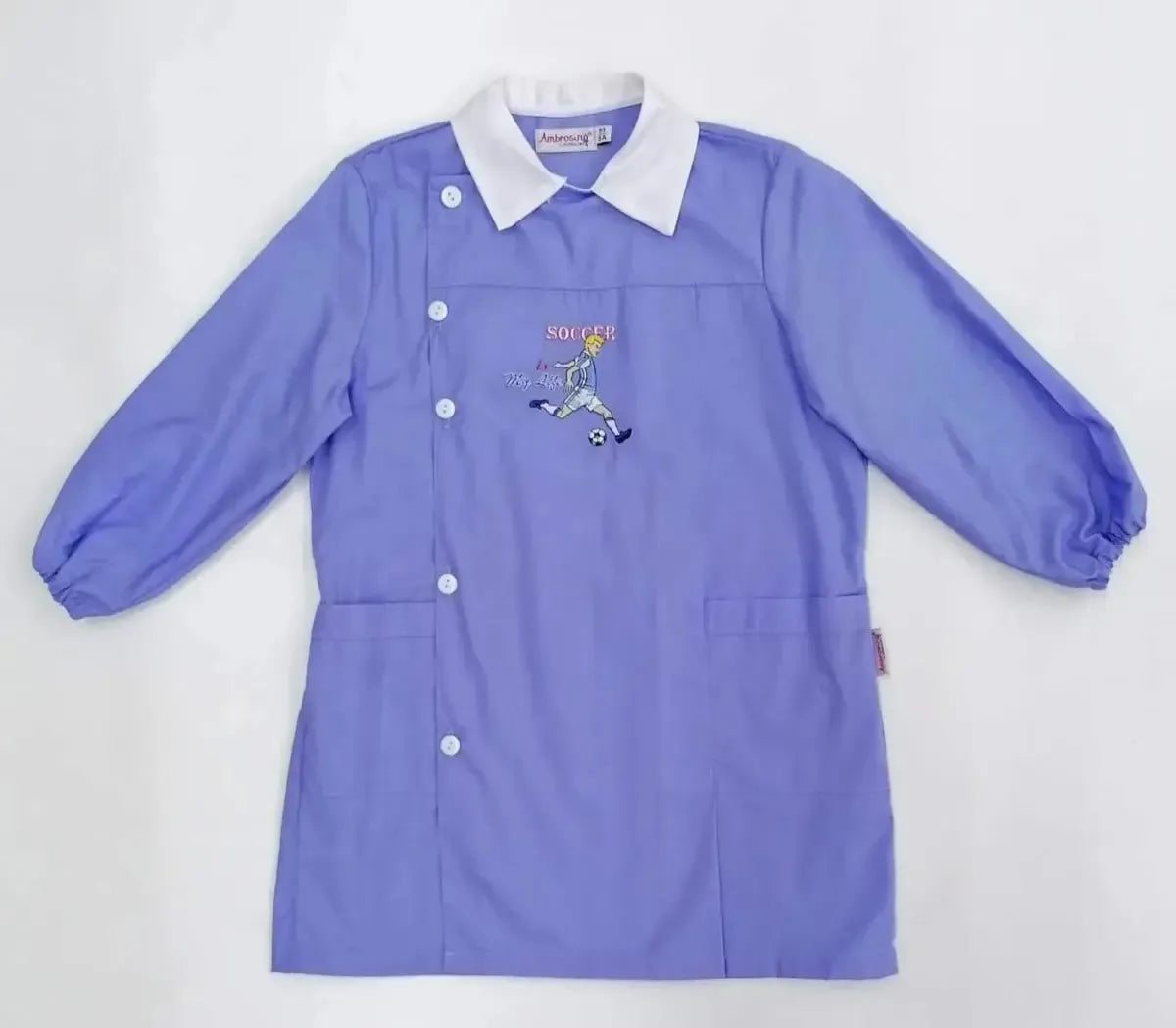 Grembiule scuola elementare bambino Ambrosino Made in Italy Soccer Calcio M209