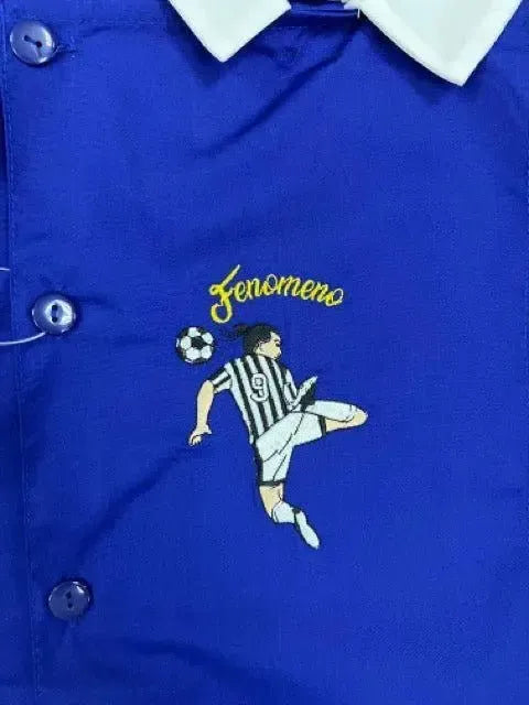 Grembiule scuola elementare bambino Ambrosino Made in Italy ricamo Calcio Fenomeno O206