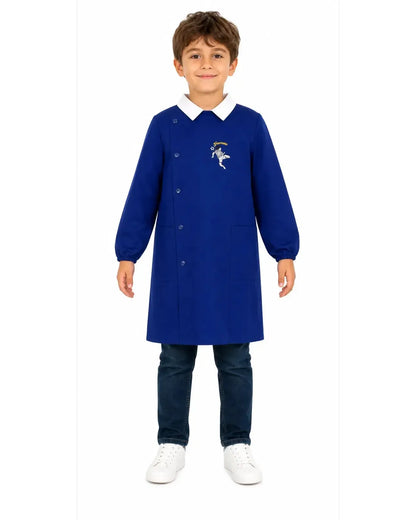 Grembiule scuola elementare bambino Ambrosino Made in Italy ricamo Calcio Fenomeno O206