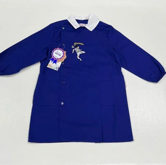 Grembiule scuola elementare bambino Ambrosino Made in Italy ricamo Calcio Fenomeno O206