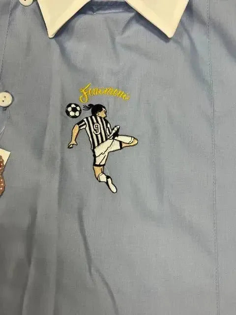 Grembiule scuola elementare bambino Ambrosino Made in Italy ricamo Calcio O206