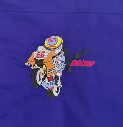 Grembiule scuola elementare bambino Ambrosino Made in Italy ricamo Moto GP N202