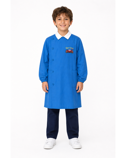 Grembiule scuola elementare bambino Ambrosino Made in Italy ricamo Race Speed Q208