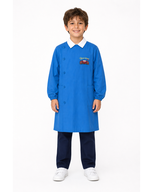 Grembiule scuola elementare bambino Ambrosino Made in Italy ricamo Race Speed Q208