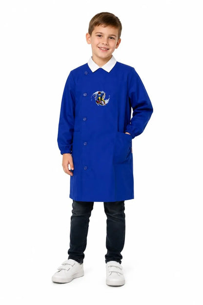 Grembiule scuola elementare bambino Ambrosino Made in Italy ricamo Skate S202