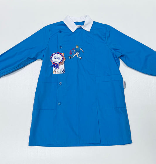 Grembiule scuola elementare bambino Ambrosino Made in Italy ricamo Soccer Q207