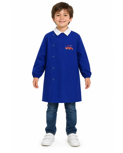 Grembiule scuola elementare bambino Ambrosino Made in Italy ricamo Super Sport O208