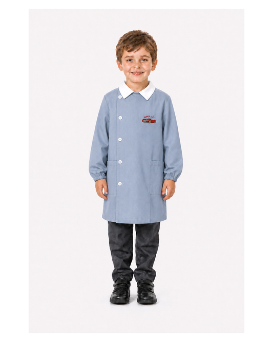 Grembiule scuola elementare bambino Ambrosino Made in Italy ricamo Super Sport O208