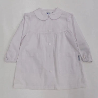 Grembiule scuola elementare bianco bambina Siggi Made in Italy senza ricamo 2888
