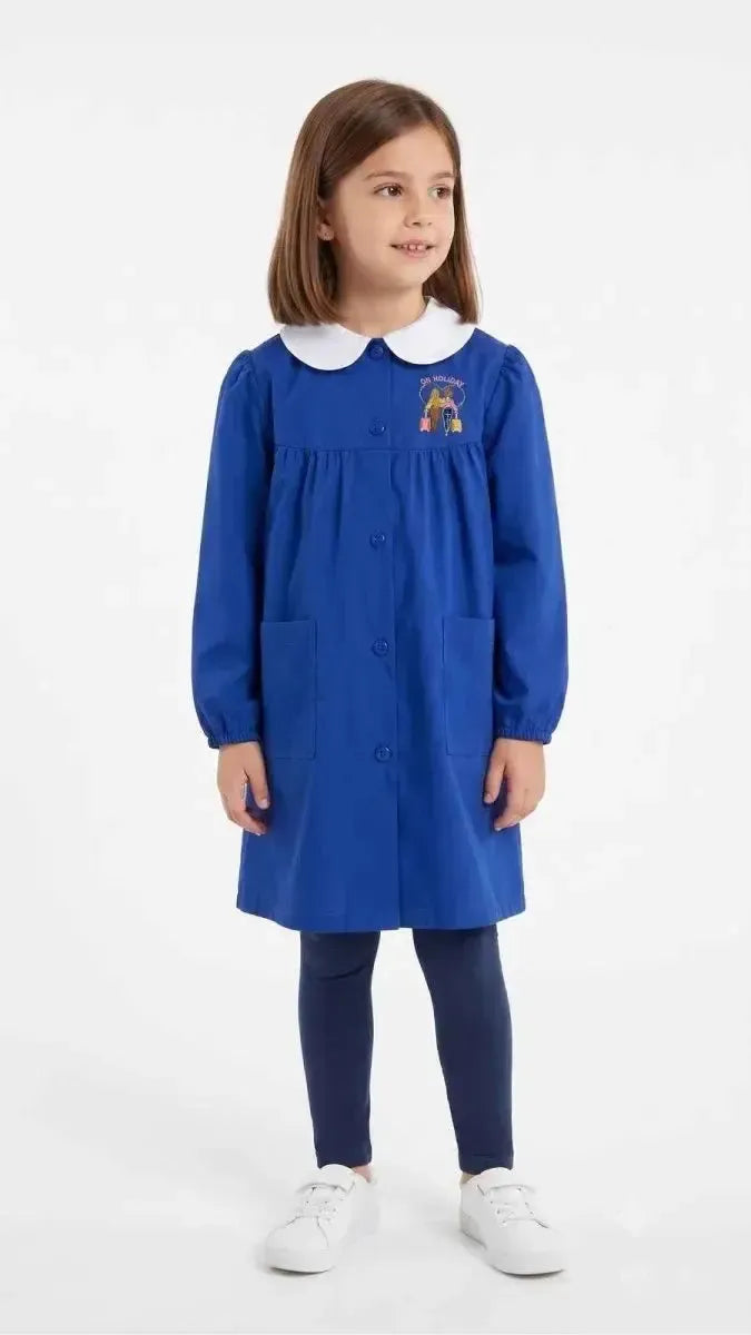 Grembiule scuola elementare blu bambina Nazareno Gabrielli Made in Italy Holiday 0841A26