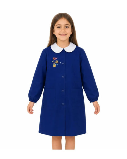 Grembiule scuola elementare blu bambina Siggi Made in Italy Sweet 3907