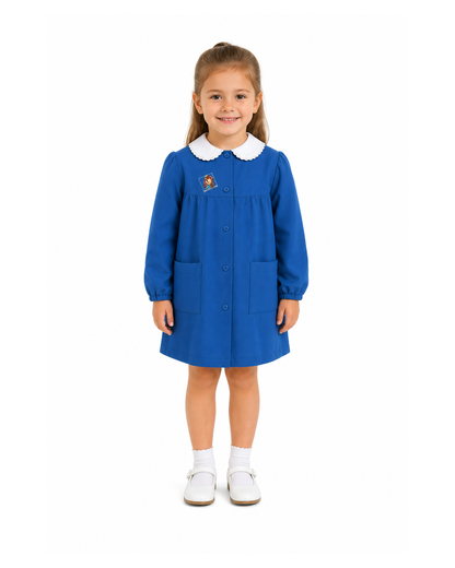 Grembiule scuola elementare blu bambina Siggi Made in Italy ricamo Bimba 4069