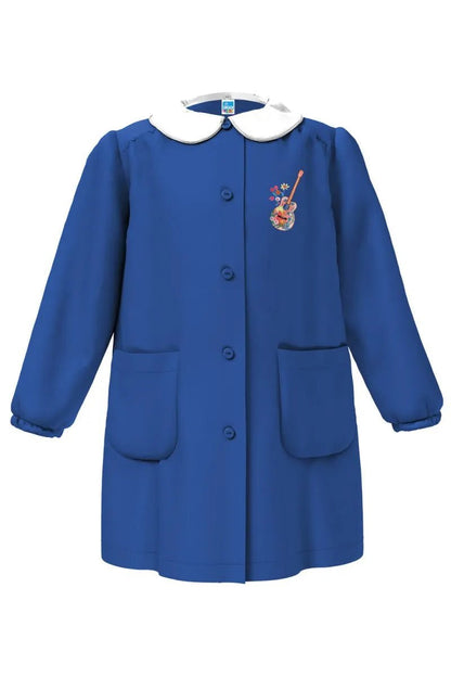 Grembiule scuola elementare blu bambina Siggi Made in Italy ricamo Chitarra 4367