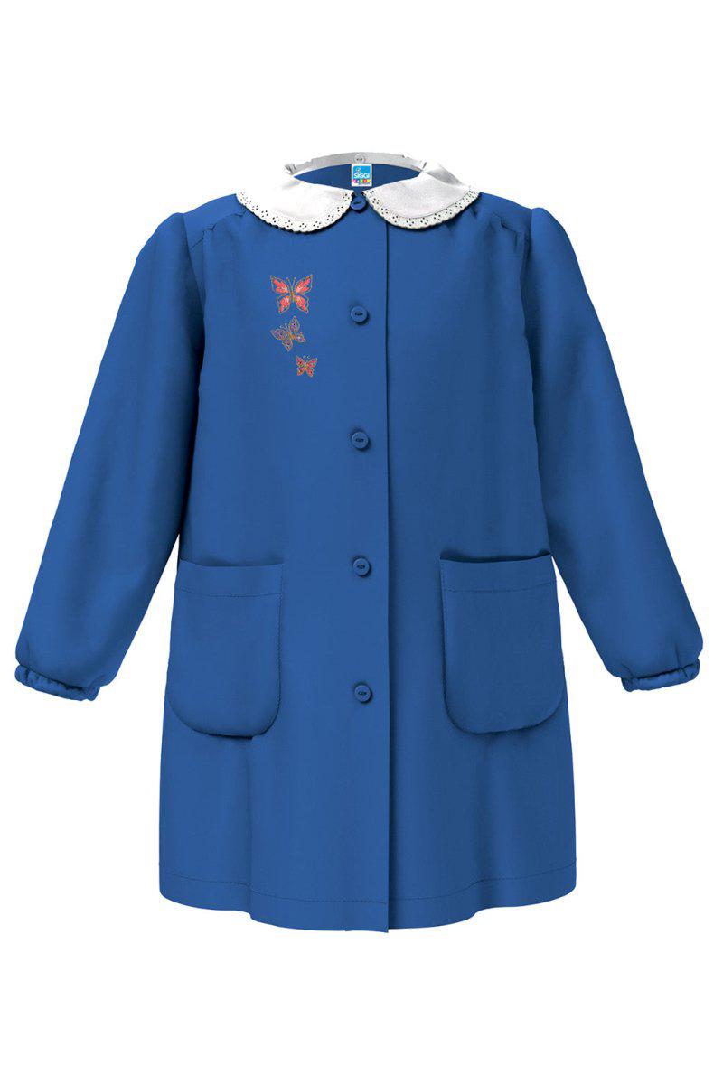 Grembiule scuola elementare blu bambina Siggi Made in Italy ricamo Farfalle 4068