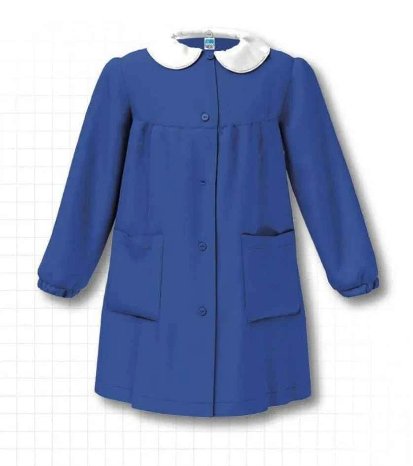 Grembiule scuola elementare blu bambina Siggi Made in Italy senza ricamo 2888