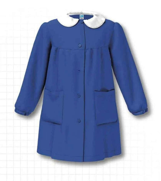 Grembiule scuola elementare blu bambina Siggi Made in Italy senza ricamo 2888
