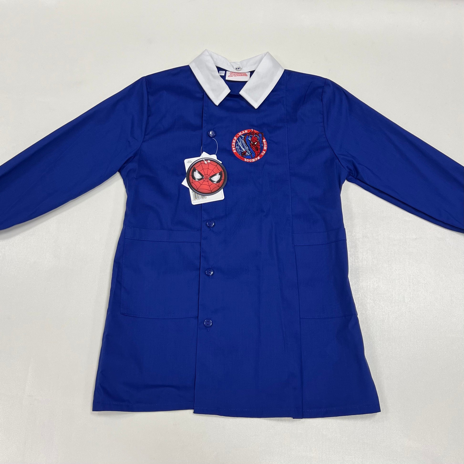 Grembiule scuola elementare blu bambino Marvel Spiderman Made in Italy G501