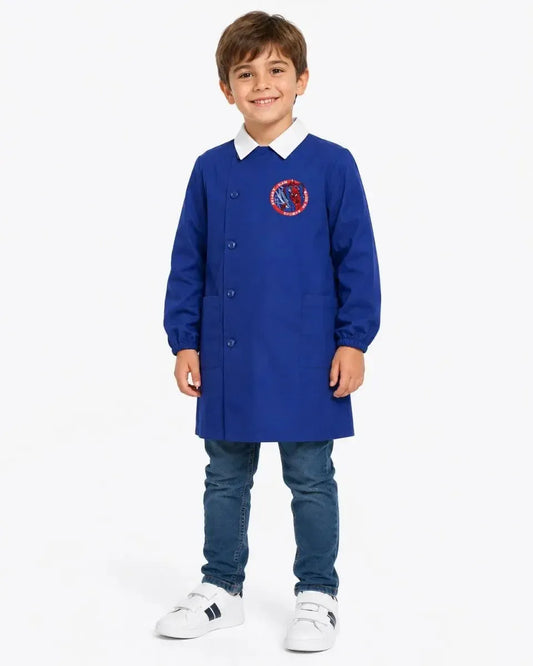 Grembiule scuola elementare blu bambino Marvel Spiderman Made in Italy G501