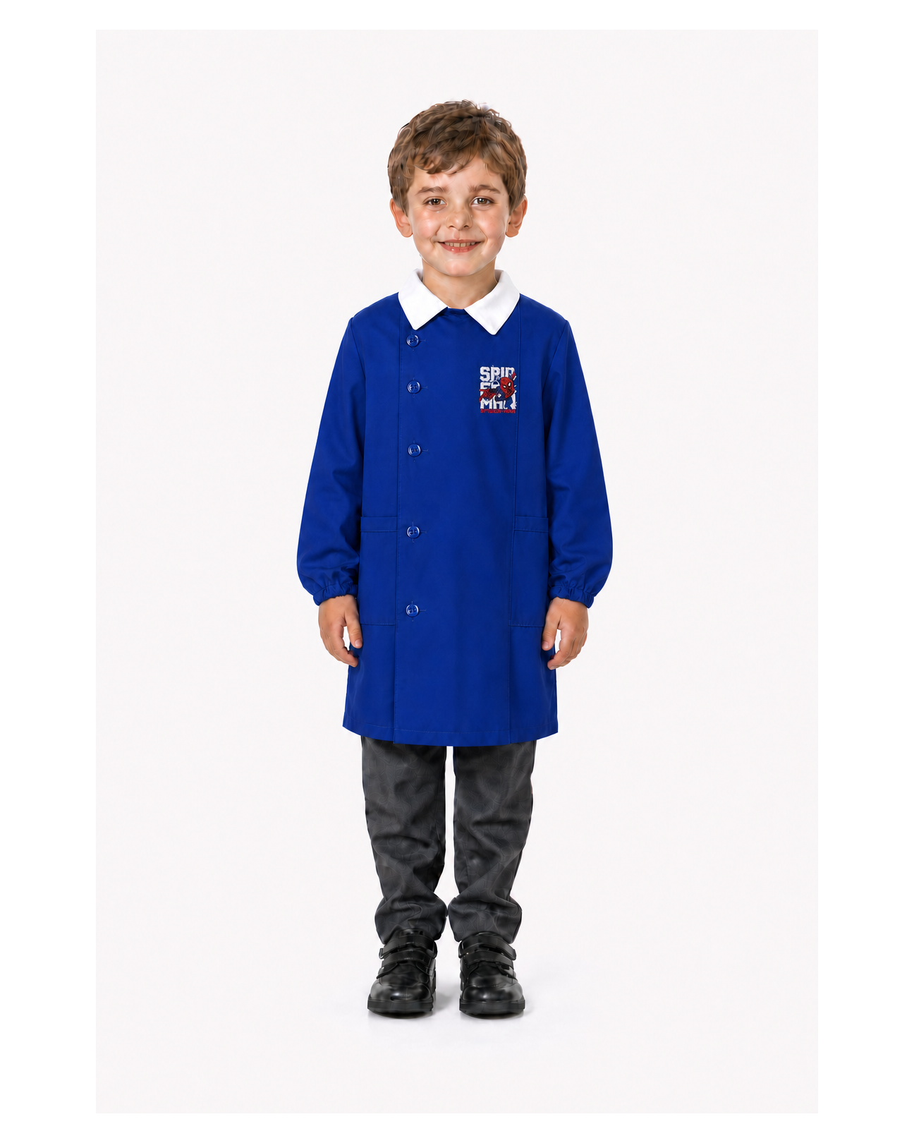 Grembiule scuola elementare blu bambino Marvel Spiderman Made in Italy G503