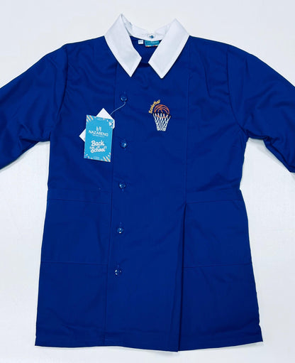 Grembiule scuola elementare blu bambino Nazareno Gabrielli Made in Italy ricamo Basketball 0802