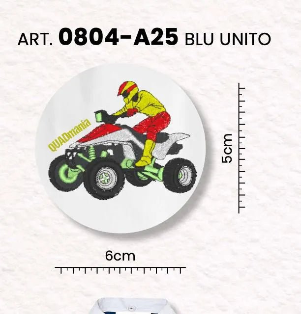 Grembiule scuola elementare blu bambino Nazareno Gabrielli Made in Italy ricamo Quad 0804