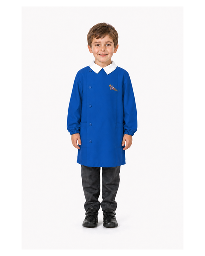 Grembiule scuola elementare blu bambino Siggi Made in Italy ricamo Cross 4236