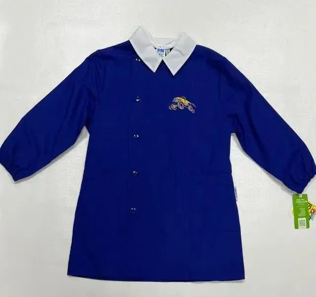 Grembiule scuola elementare blu bambino Siggi Made in Italy ricamo Monster Truck 3925