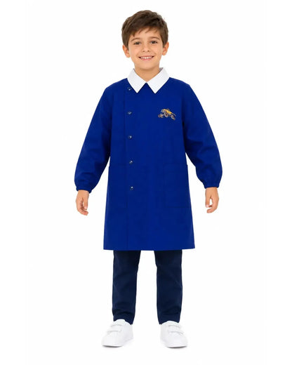 Grembiule scuola elementare blu bambino Siggi Made in Italy ricamo Monster Truck 3925
