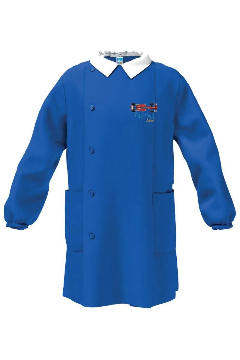 Grembiule scuola elementare blu bambino Siggi Made in Italy ricamo Next Level 4089