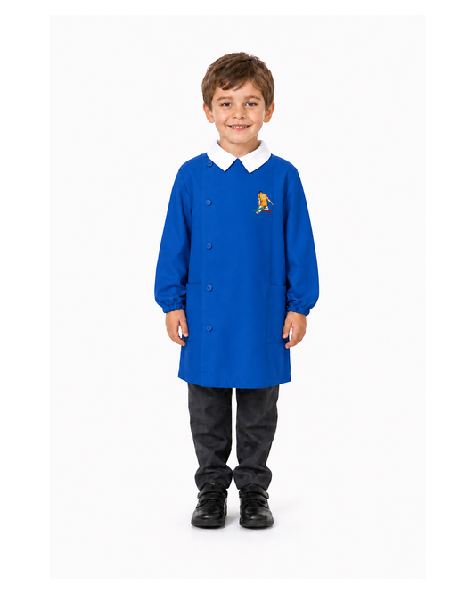 Grembiule scuola elementare blu bambino Siggi Made in Italy ricamo Player 4235