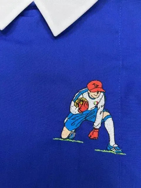 Grembiule scuola elementare blu bambino Siggi Made in Italy ricamo Portiere 3930