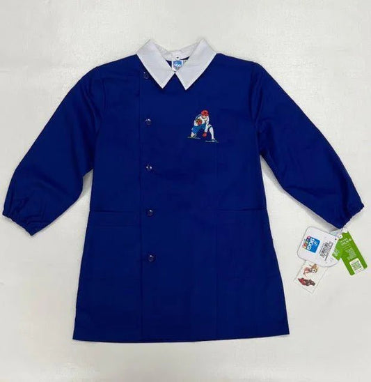 Grembiule scuola elementare blu bambino Siggi Made in Italy ricamo Portiere 3930