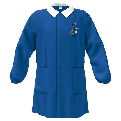 Grembiule scuola elementare blu bambino Siggi Made in Italy ricamo Soccer Life 3795