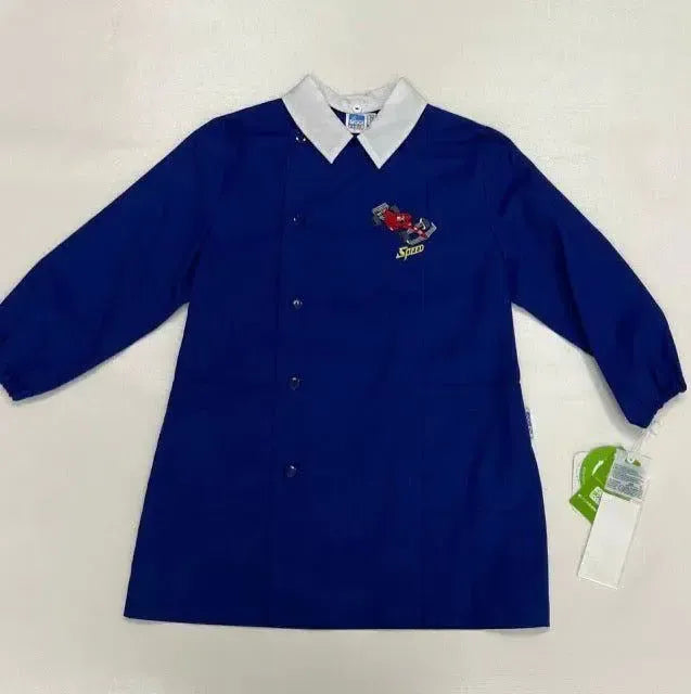 Grembiule scuola elementare blu bambino Siggi Made in Italy ricamo Speed 3927