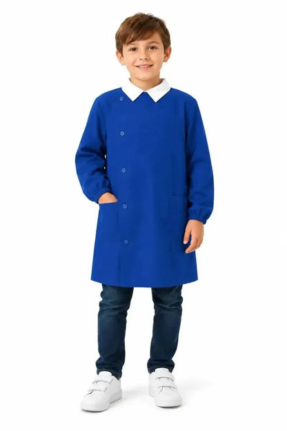 Grembiule scuola elementare blu bambino Siggi Made in Italy senza ricamo 1972