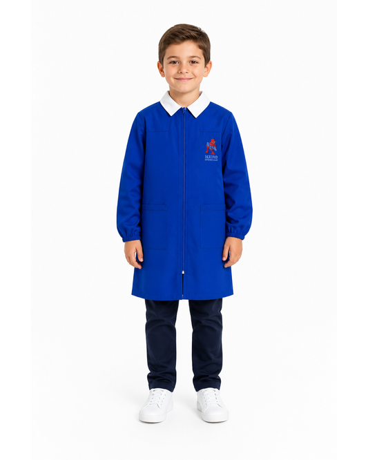 Grembiule scuola elementare blu bambino con zip Made in Italy ricamo Spiderman Marvel G601ZIPA26