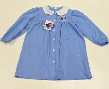 Grembiule scuola elementare celeste bambina Disney ricamo Frozen Made in Italy G202