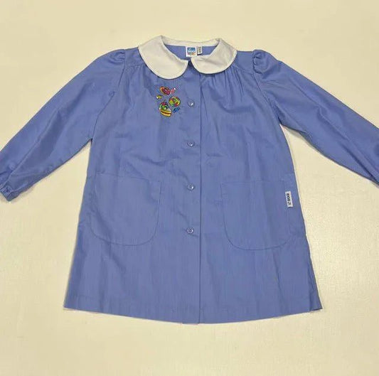 Grembiule scuola elementare celeste bambina Siggi Made in Italy ricamo Sweet 3907