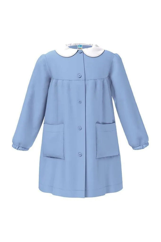 Grembiule scuola elementare celeste bambina Siggi Made in Italy senza ricamo 2888