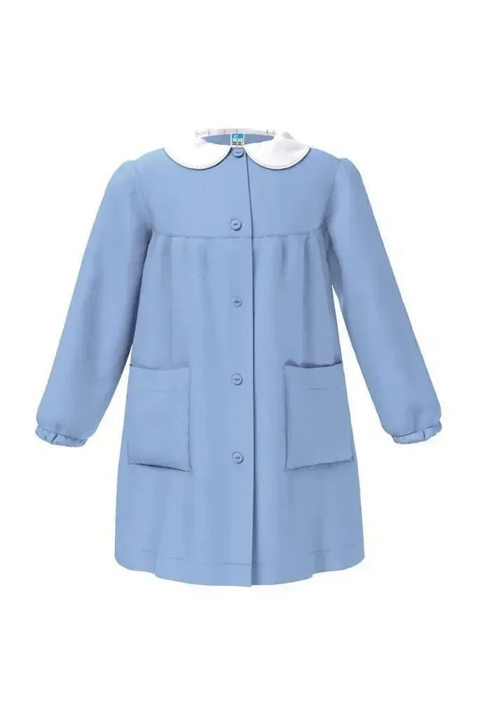 Grembiule scuola elementare celeste bambina Siggi Made in Italy senza ricamo 2888