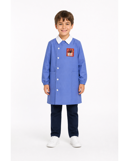 Grembiule scuola elementare celeste bambino Marvel Iron Man Made in Italy G502